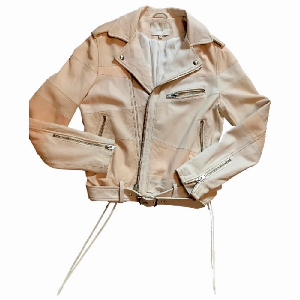 Iro Witney Leather Biker Jacket size 40 Large